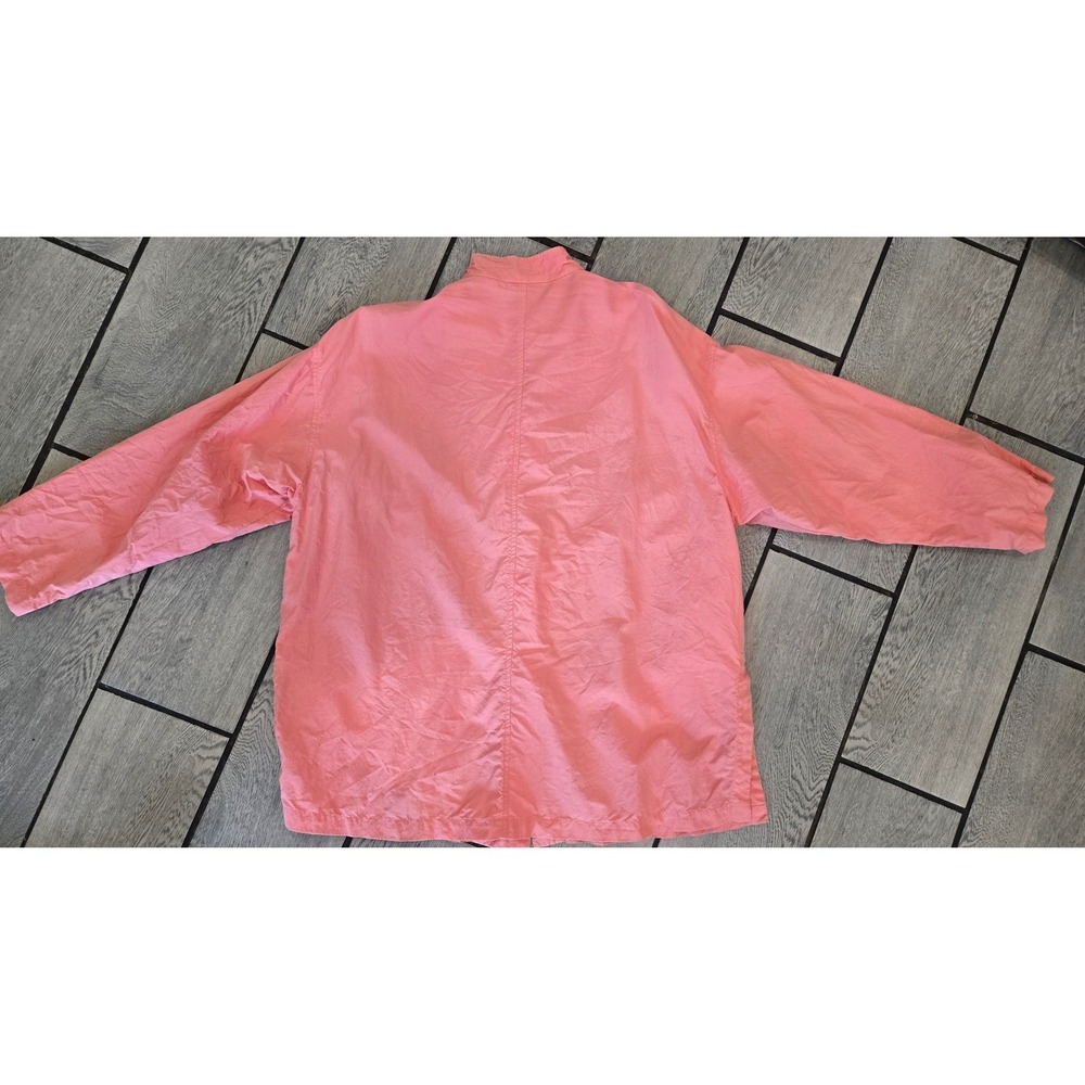 Vintage Absolute Pink 100% Silk Mandarin Collar Frog Closure Jacket Large - Picture 6 of 8